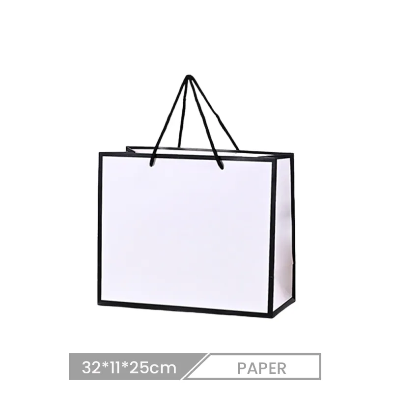 32*11*25cm Custom Simple Clothing Store Packaging Paper Bag Shopping Bag